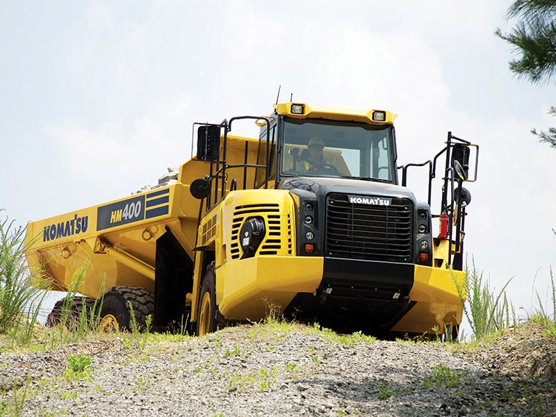 Komatsu articulated dump truck breaks new ground
