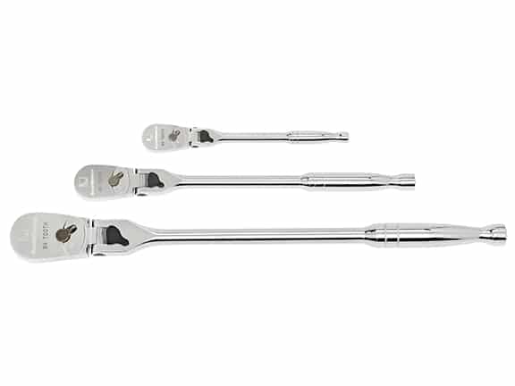 GearWrench launches locking flex head three piece ratchet set